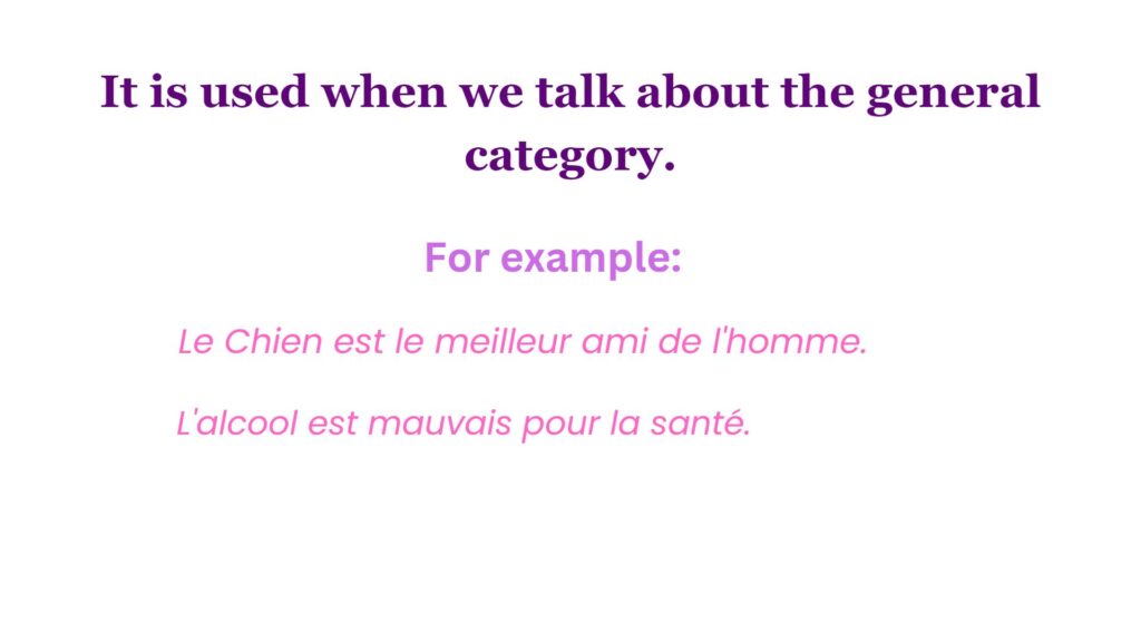 French definite articles usage