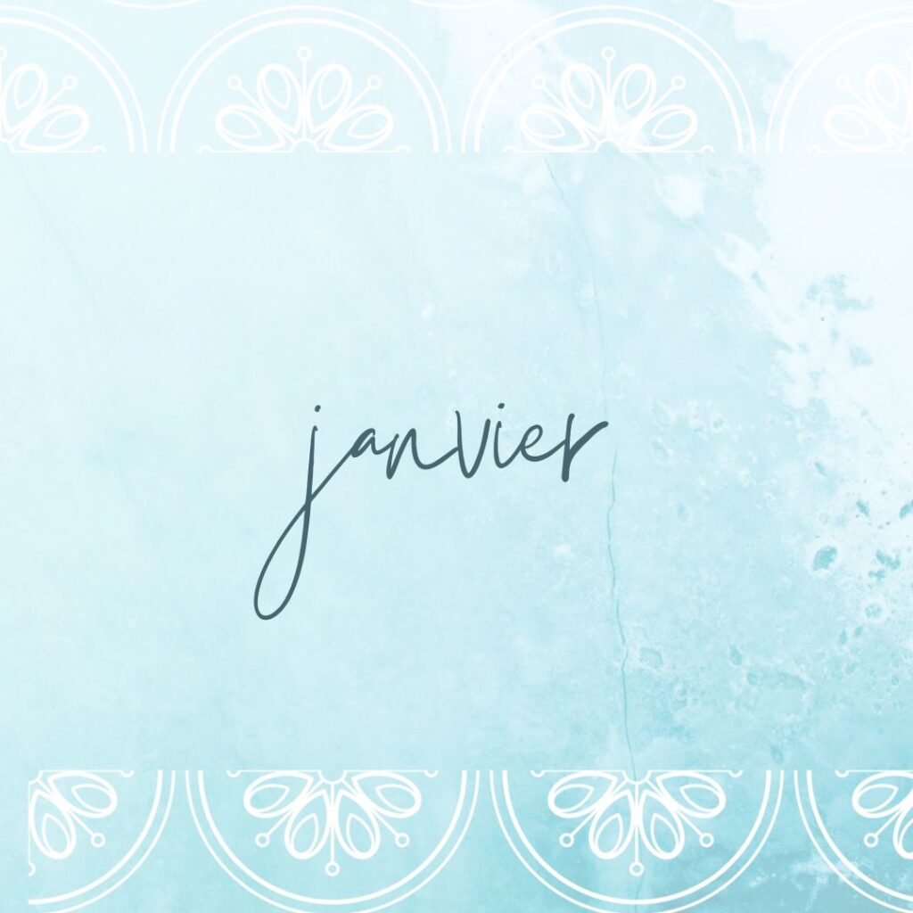 janvier, january in French month name.
