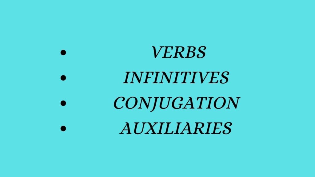 french verbs, auxiliaries, helping verbs