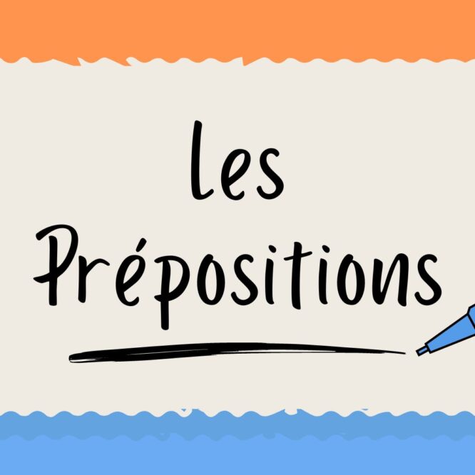 les préposition en français