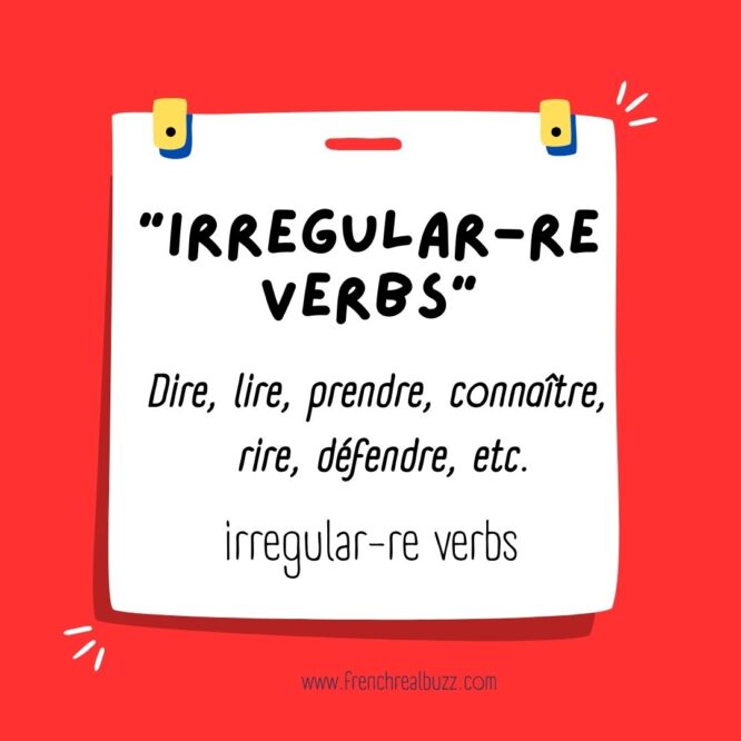 french grammar irregular-re verbs